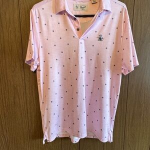 Original Penguin Light Pink Polo with Navy Accents